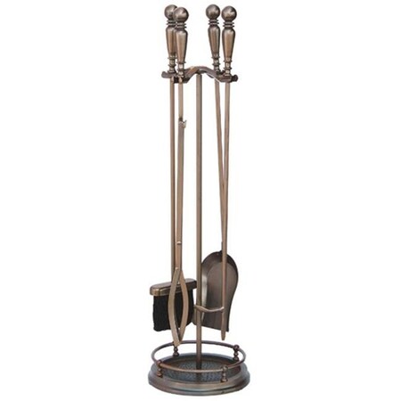 Uniflame Uniflame F-1629 5 PC VENETIAN BRONZE FIRESET WITH BALL HANDLES F-1629